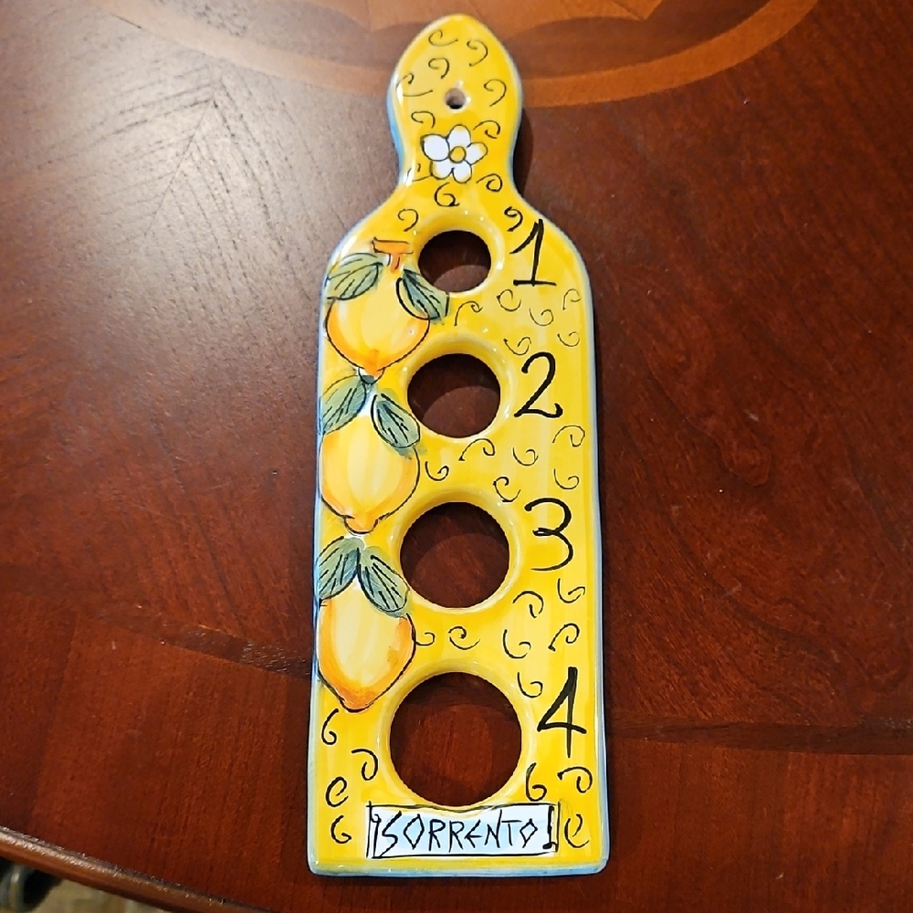 Vibrant Italian Hanging Lemon Yellow Spaghetti Measurer